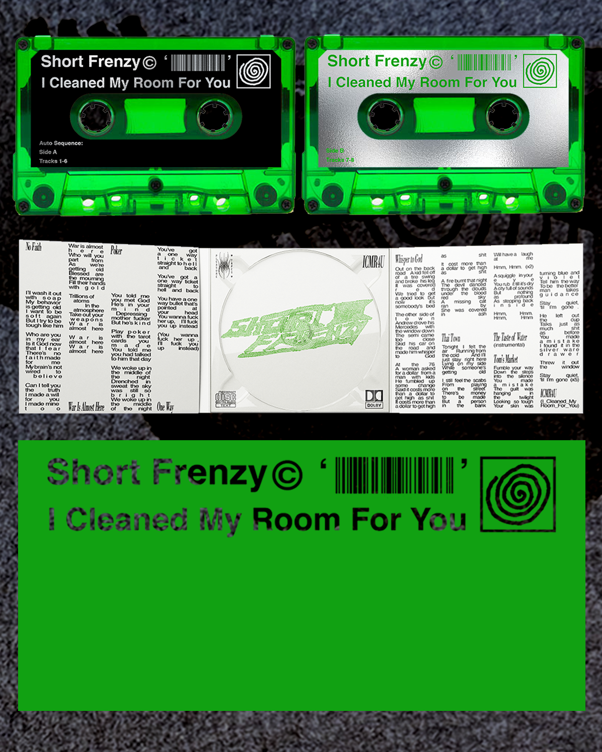 PT-163 ‘I Cleaned My Room For You’ by Short Frenzy (ltd. 50) *PREORDER*