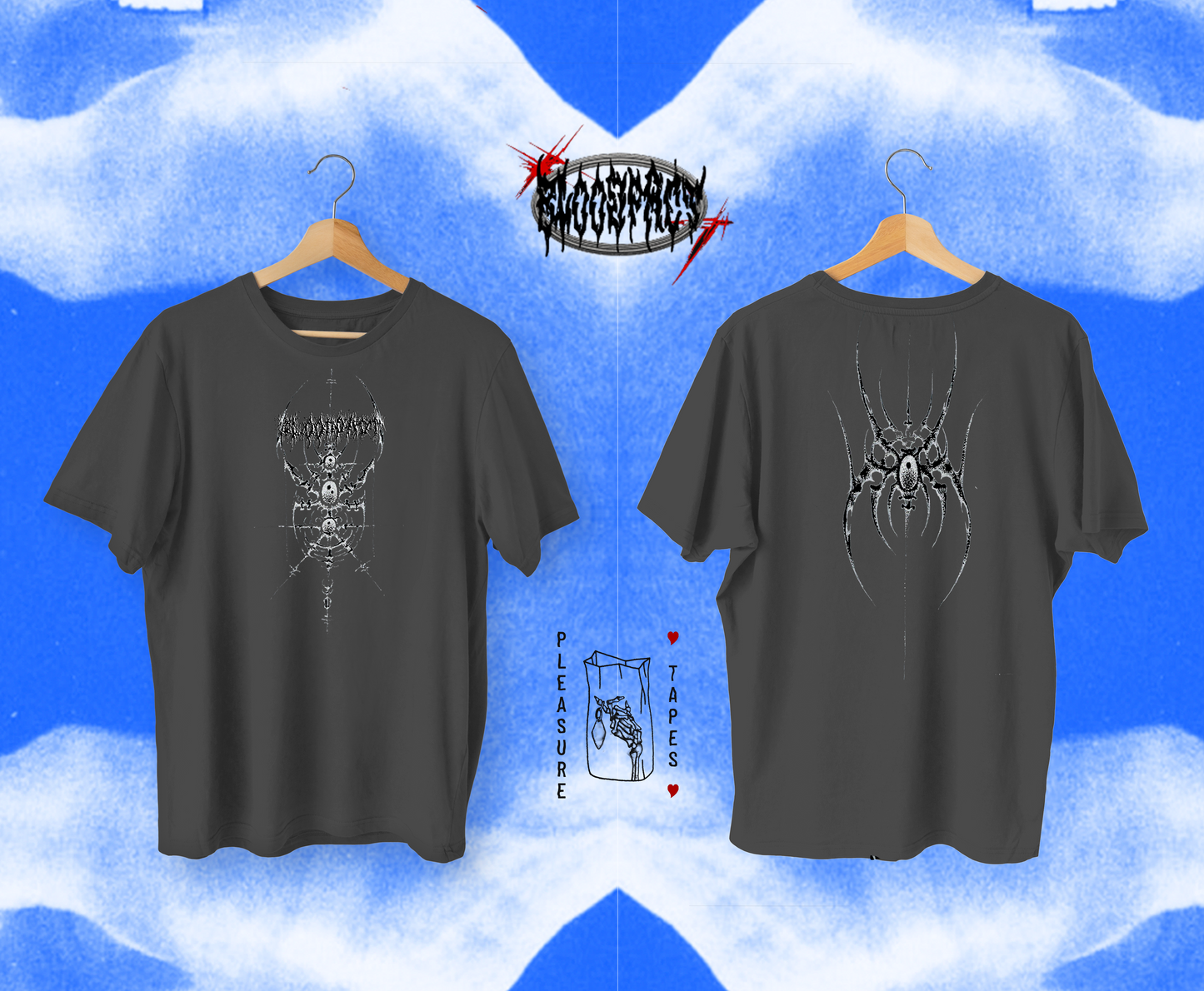 blood pact - shirt w/ b&w print