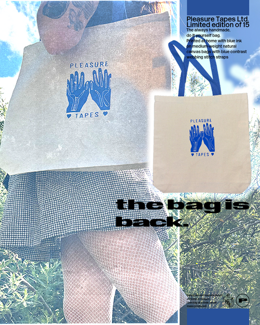 Pleasure Tapes Logo Tote Bag - Blue (ltd. 30)